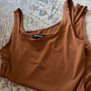 Camel colored tank bodysuit
